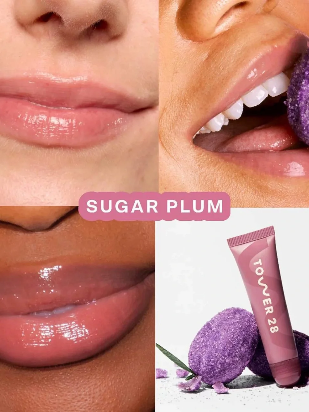 TOWER 28 BEAUTY LIPSOFTIE HYDRATING TINTED LIP TREATMENT BALM;—SUGAR PLUM